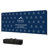 8x7.5 FT/10x7.5 FT/20x7.5 FT Custom Tension Fabric Trade Show Backdrop with Stand - Eagle Peak®