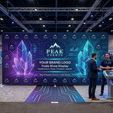8x7.5 FT/10x7.5 FT/20x7.5 FT Custom Tension Fabric Trade Show Backdrop with Stand - Eagle Peak®