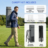 8x8 Pop Up Canopy Tent with Extended Eaves & Sidewall - Eagle Peak®