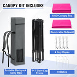 8x8 Pop Up Canopy Tent with Extended Eaves & Sidewall - Eagle Peak Custom Canopy Tent