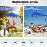 8x8 Pop Up Canopy Tent with Extended Eaves & Sidewall - Eagle Peak Custom Canopy Tent