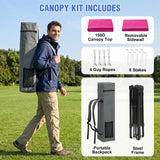8x8 Pop Up Canopy Tent with Extended Eaves & Sidewall - Eagle Peak®