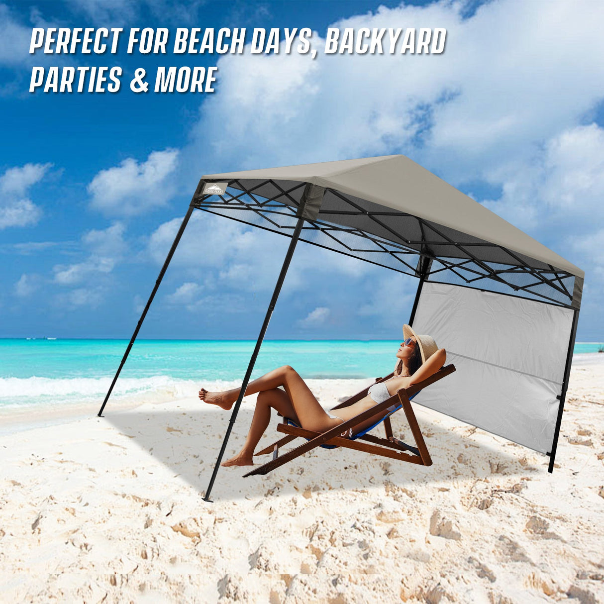 8x8 Pop Up Canopy Tent with Sidewall,8x8 Base 6x6 Top - Eagle Peak Custom Canopy Tent