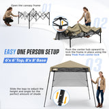 8x8 Pop Up Canopy Tent with Sidewall,8x8 Base 6x6 Top - Eagle Peak®