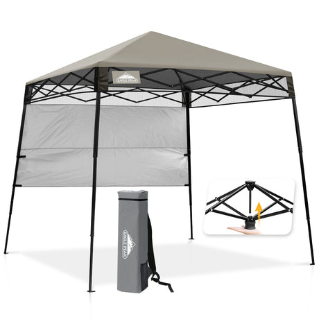 8x8 Pop Up Canopy Tent with Sidewall,8x8 Base 6x6 Top - Eagle Peak®