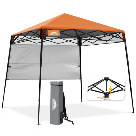 8x8 Pop Up Canopy Tent with Sidewall,8x8 Base 6x6 Top - Eagle Peak®