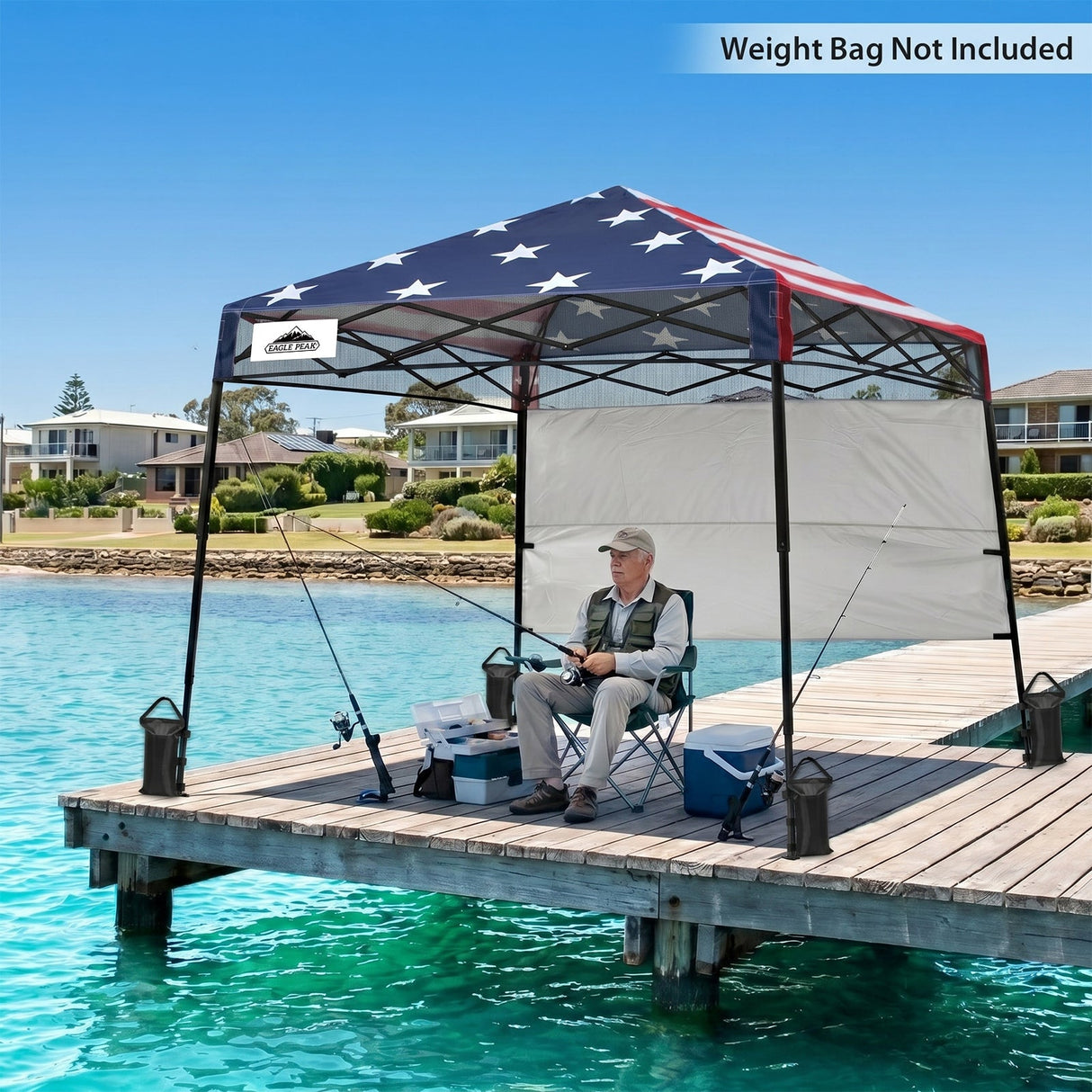 8x8 Pop Up Canopy Tent with Sidewall,8x8 Base 6x6 Top - Eagle Peak®