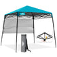 8x8 Pop Up Canopy Tent with Sidewall,8x8 Base 6x6 Top - Eagle Peak®