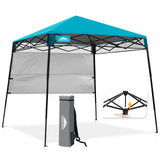 8x8 Pop Up Canopy Tent with Sidewall,8x8 Base 6x6 Top - Eagle Peak®