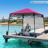 8x8 Pop Up Canopy Tent with Sidewall,8x8 Base 6x6 Top - Eagle Peak®
