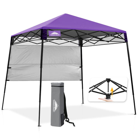 8x8 Pop Up Canopy Tent with Sidewall,8x8 Base 6x6 Top - Eagle Peak®