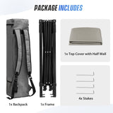 8x8 Pop Up Canopy Tent with Sidewall,8x8 Base 6x6 Top - Eagle Peak®