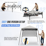 8x8 Pop Up Canopy Tent with Sidewall,8x8 Base 6x6 Top - Eagle Peak®