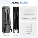 8x8 Pop Up Canopy Tent with Sidewall,8x8 Base 6x6 Top - Eagle Peak®