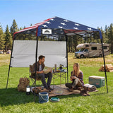 8x8 Pop Up Canopy Tent with Sidewall,8x8 Base 6x6 Top - Eagle Peak®