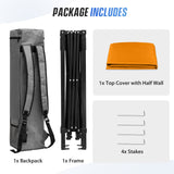8x8 Pop Up Canopy Tent with Sidewall,8x8 Base 6x6 Top - Eagle Peak®