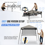 8x8 Pop Up Canopy Tent with Sidewall,8x8 Base 6x6 Top - Eagle Peak®