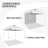 8x8 Pop Up Straight Leg Canopy with Sidewall - Eagle Peak®