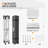 8x8 Pop Up Straight Leg Canopy with Sidewall - Eagle Peak®