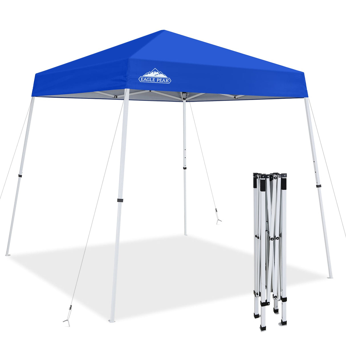 8x8 Slant Leg Pop - up Canopy Tent, Shelter 8x8 Base 6x6 Top - Eagle Peak Custom Canopy Tent