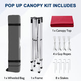 8x8 Slant Leg Pop-up Canopy Tent, Shelter 8x8 Base 6x6 Top - Eagle Peak®