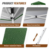 8x8 Slant Leg Pop - up Canopy Tent, Shelter 8x8 Base 6x6 Top - Eagle Peak Custom Canopy Tent