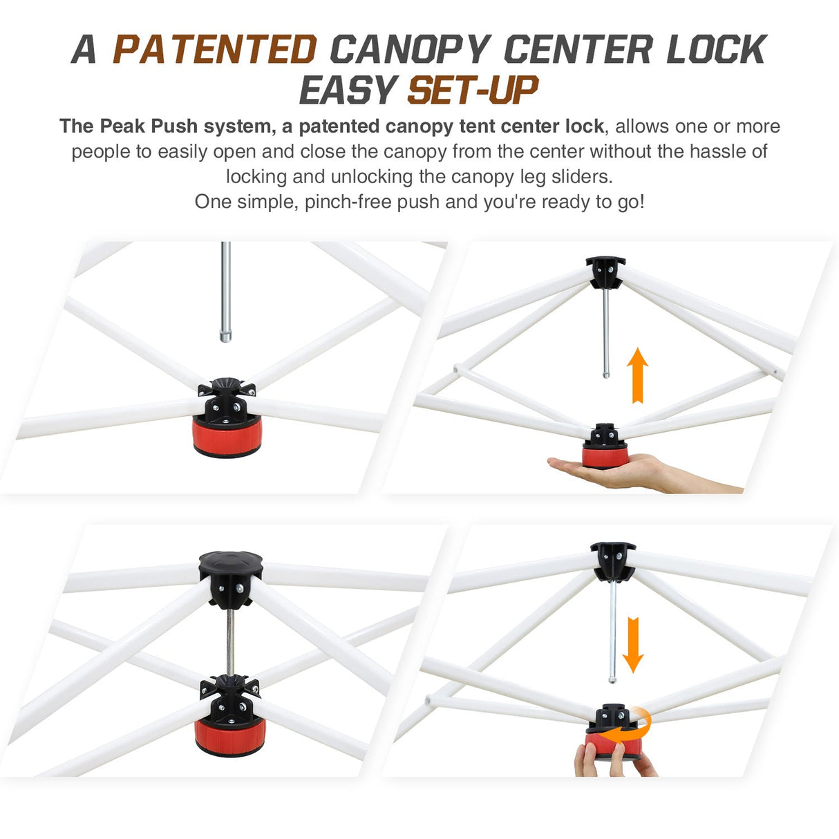 8x8 Slant Leg Pop - up Canopy Tent, Shelter 8x8 Base 6x6 Top - Eagle Peak Custom Canopy Tent