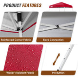 8x8 Slant Leg Pop - up Canopy Tent, Shelter 8x8 Base 6x6 Top - Eagle Peak Custom Canopy Tent