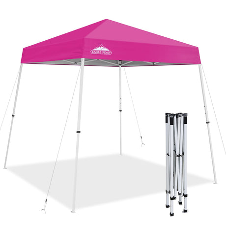 8x8 Slant Leg Pop - up Canopy Tent, Shelter 8x8 Base 6x6 Top - Eagle Peak Custom Canopy Tent