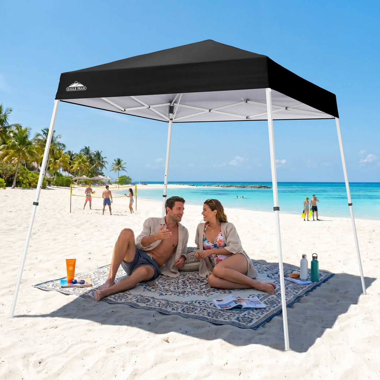 8x8 Slant Leg Pop-up Canopy Tent, Shelter 8x8 Base 6x6 Top - Eagle Peak®