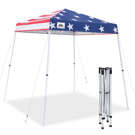 8x8 Slant Leg Pop - up Canopy Tent, Shelter 8x8 Base 6x6 Top - Eagle Peak Custom Canopy Tent
