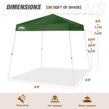 8x8 Slant Leg Pop - up Canopy Tent, Shelter 8x8 Base 6x6 Top - Eagle Peak Custom Canopy Tent