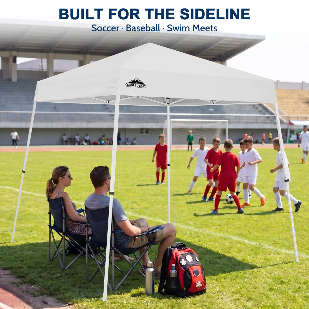 8x8 Slant Leg Pop-up Canopy Tent, Shelter 8x8 Base 6x6 Top - Eagle Peak®