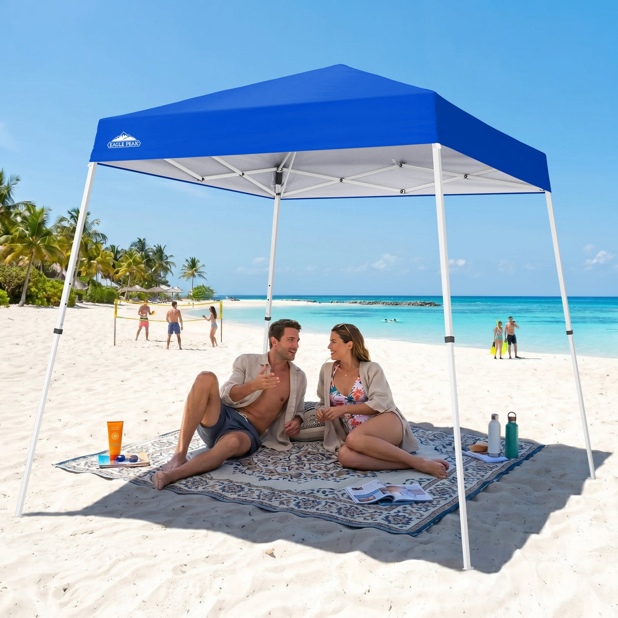 8x8 Slant Leg Pop-up Canopy Tent, Shelter 8x8 Base 6x6 Top - Eagle Peak®