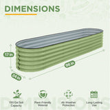 9 in 1 Modular 17in Customizable Elevated Raised Garden Bed, Olive Green - Eagle Peak®