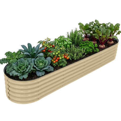 9 in 1 Modular 17in Customizable Elevated Raised Garden Bed, Olive Green - Eagle Peak®