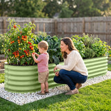 9 in 1 Modular 17in Customizable Elevated Raised Garden Bed, Olive Green - Eagle Peak®