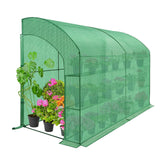 9.9x4.9x7.1 Outdoor Lean to Walk - in Greenhouse with Shelf - Eagle Peak