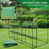 9.9x4.9x7.1 Outdoor Lean to Walk - in Greenhouse with Shelf - Eagle Peak
