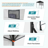 6x4 ft Instant Pop Up Canopy with Adjustable Sun Wall