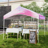10x10 Custom Commercial Canopy with Gable Roof, Pop Up Custom Canopy Tent with Logo