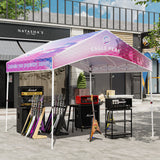 10x10 Custom Commercial Canopy with Gable Roof, Pop Up Custom Canopy Tent with Logo