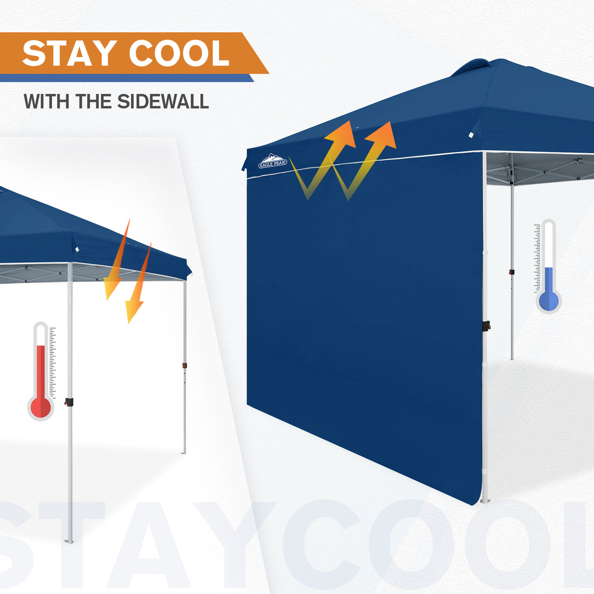 10x10 Commercial Pop up Canopy with 1 Sidewall