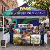Custom Canopy Tent 10x10 with Logo, Custom Vendor Tent, CLICK TO CONFIGURE - Package Prices Start at $579.99