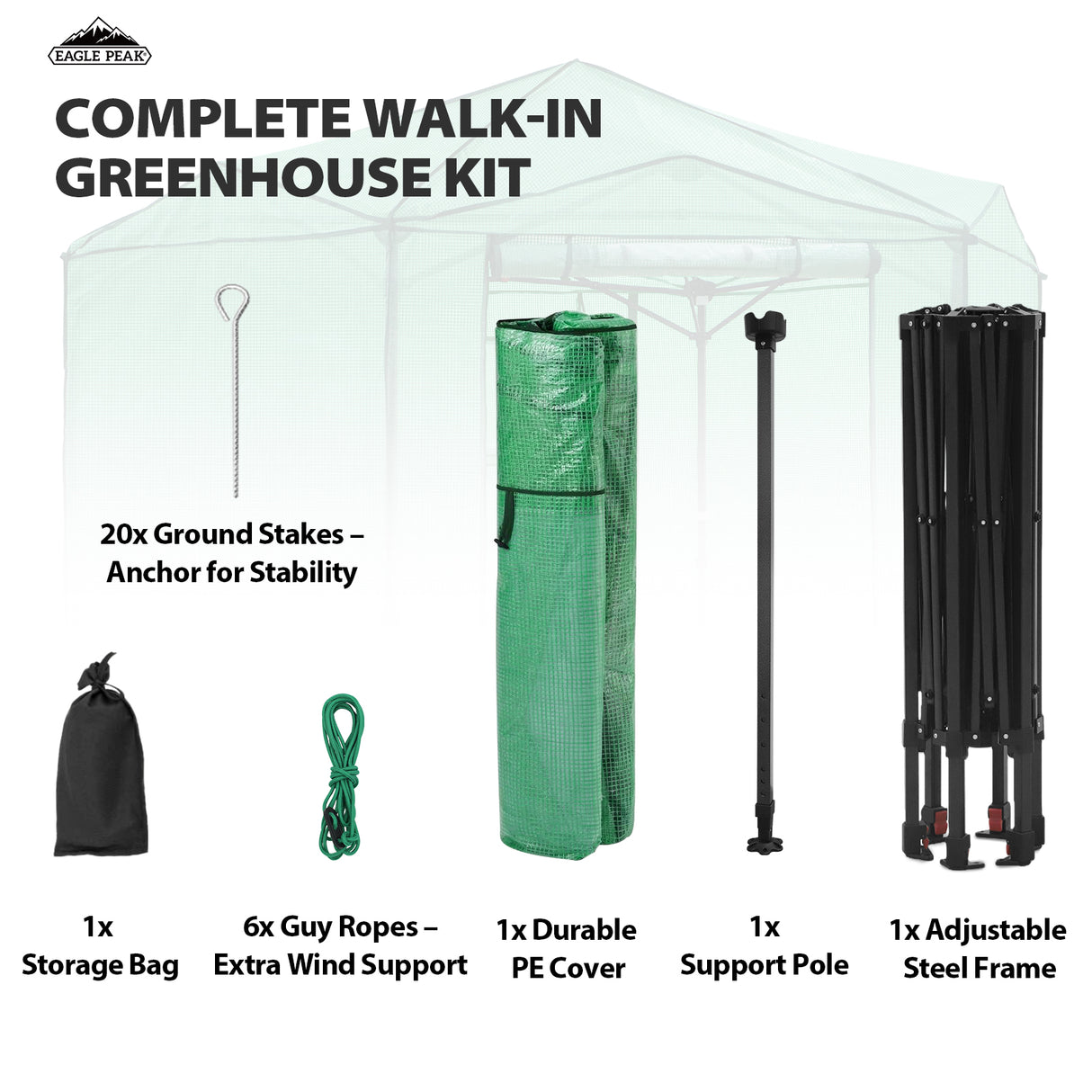 6.6x6.6 ft/ 8.5x8.5 ft Hexagon Pop up Greenhouse