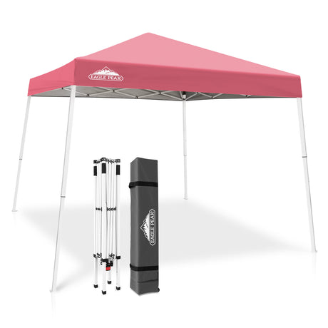Slant Leg Pop up Canopy Tent, 10x10 Base 8x8 Top