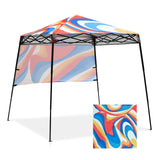 8x8 Backpack Pop Up Canopy Tent w/ Sidewall 8x8 Base 6x6 Top,Unique Printing Fabric