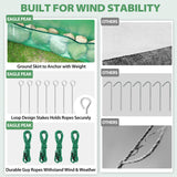 6.6x6.6 ft/ 8.5x8.5 ft Hexagon Pop up Greenhouse