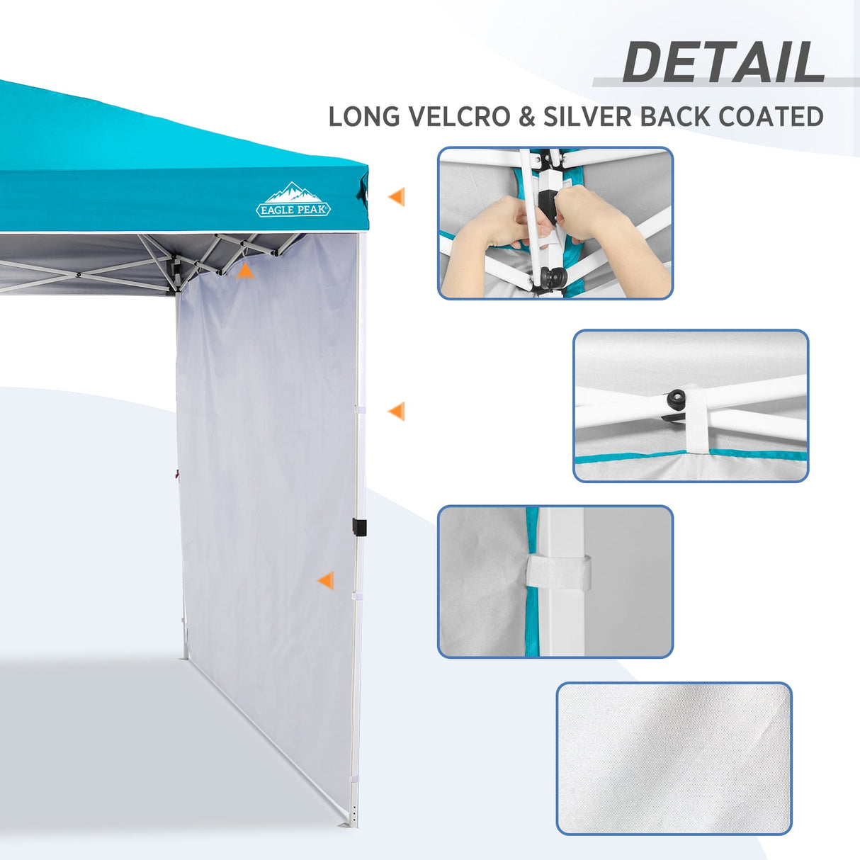 Canopy SunWall for E100 10x10 Straight Leg Pop Up Canopy, 1 Sidewall - Eagle Peak Custom Canopy Tent