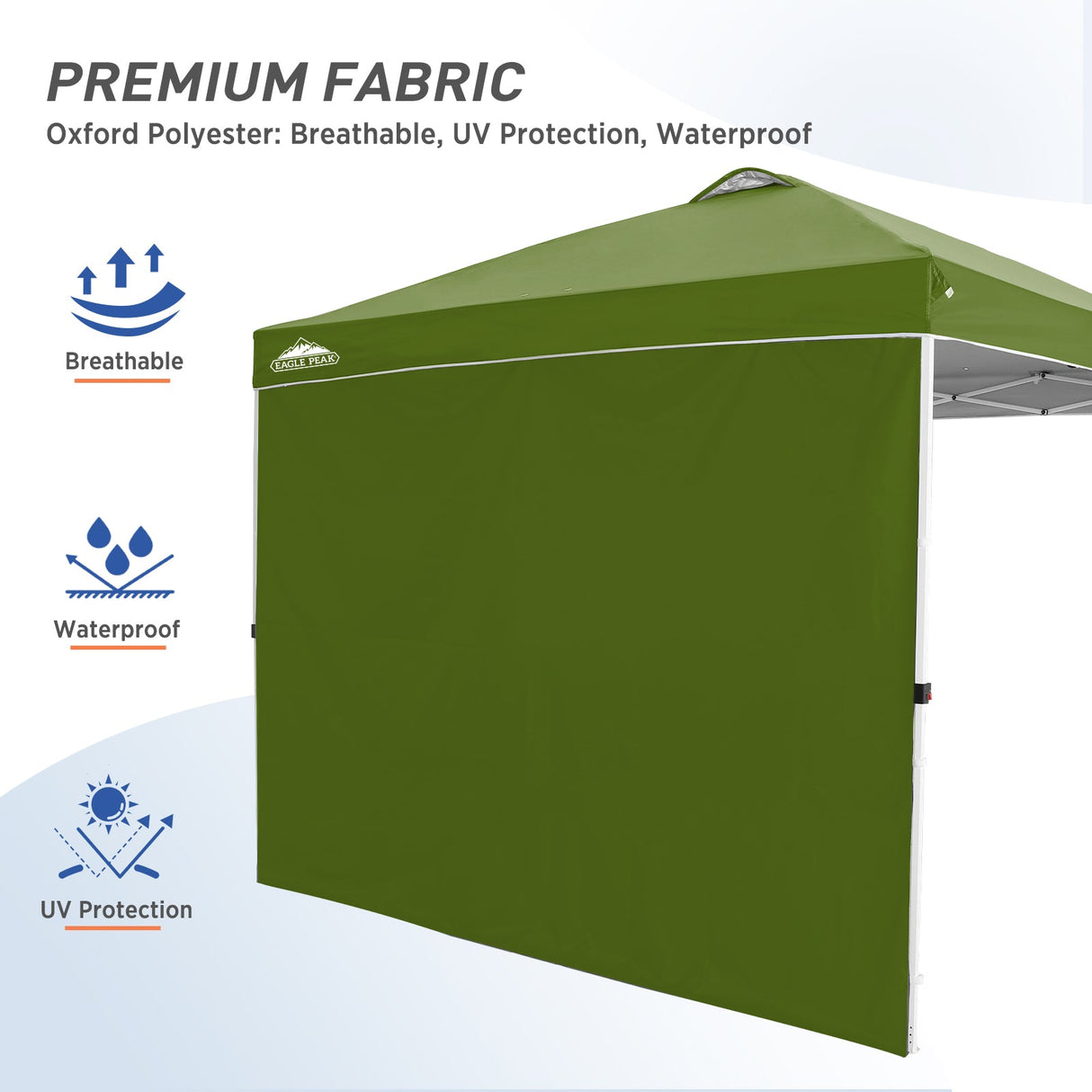 Canopy SunWall for E100 10x10 Straight Leg Pop Up Canopy, 1 Sidewall - Eagle Peak Custom Canopy Tent